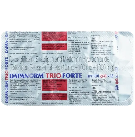 dapanorm trio forte tablet 10's